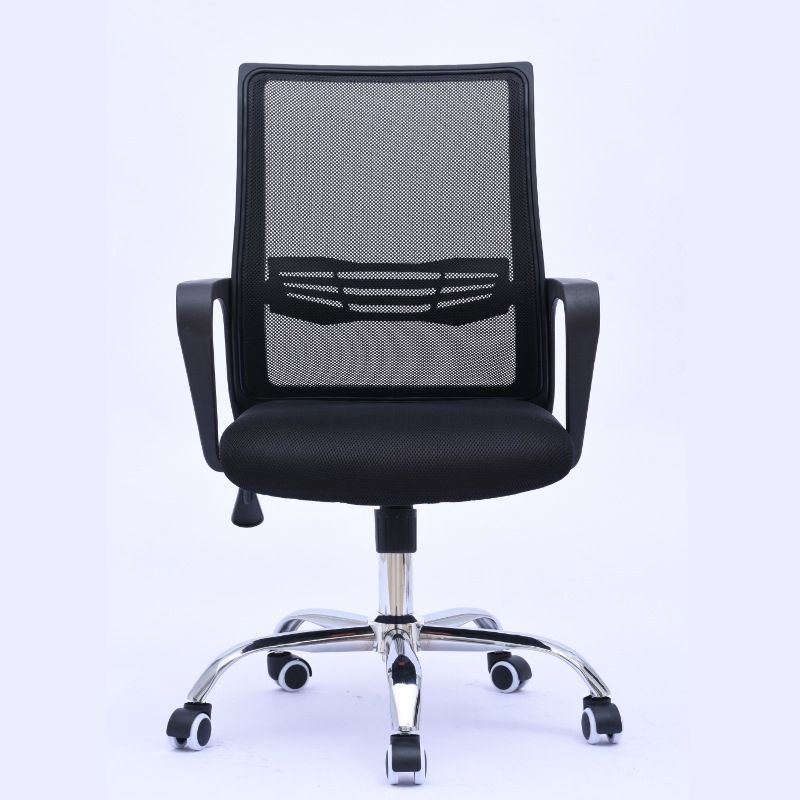 Modern Wheels Arm Chair Microfiber Conference Mid-Back Swivel Chair