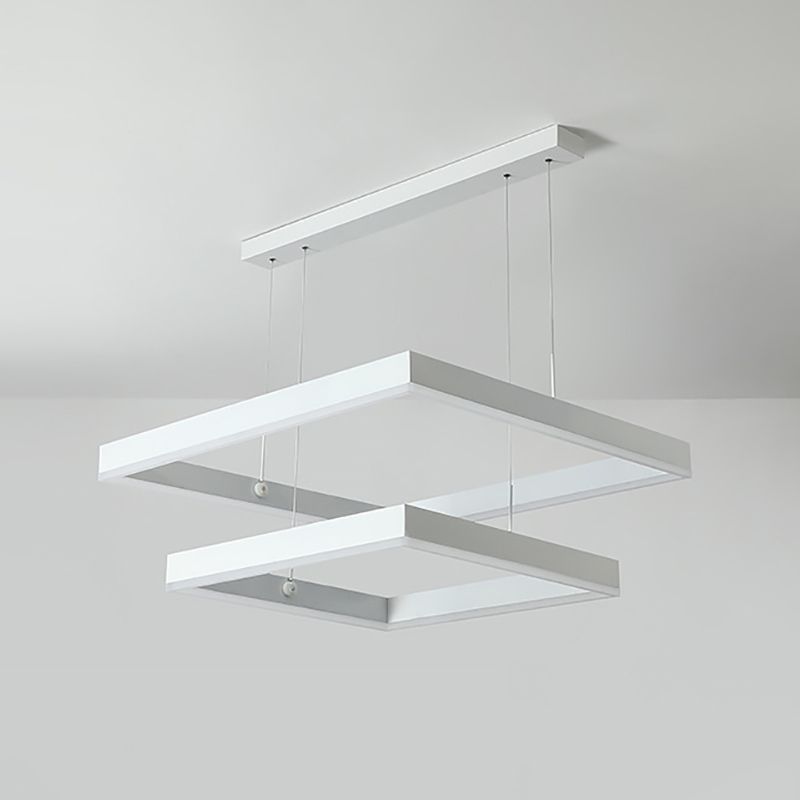 Aluminium witte kroonluchter licht geometrische led eenvoudige kroonluchter lamp voor slaapkamer