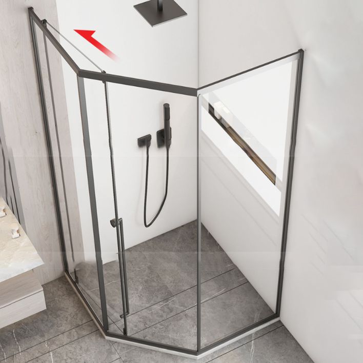 Diamond Folding Shower Screen, Full Frame Single Sliding Shower Door