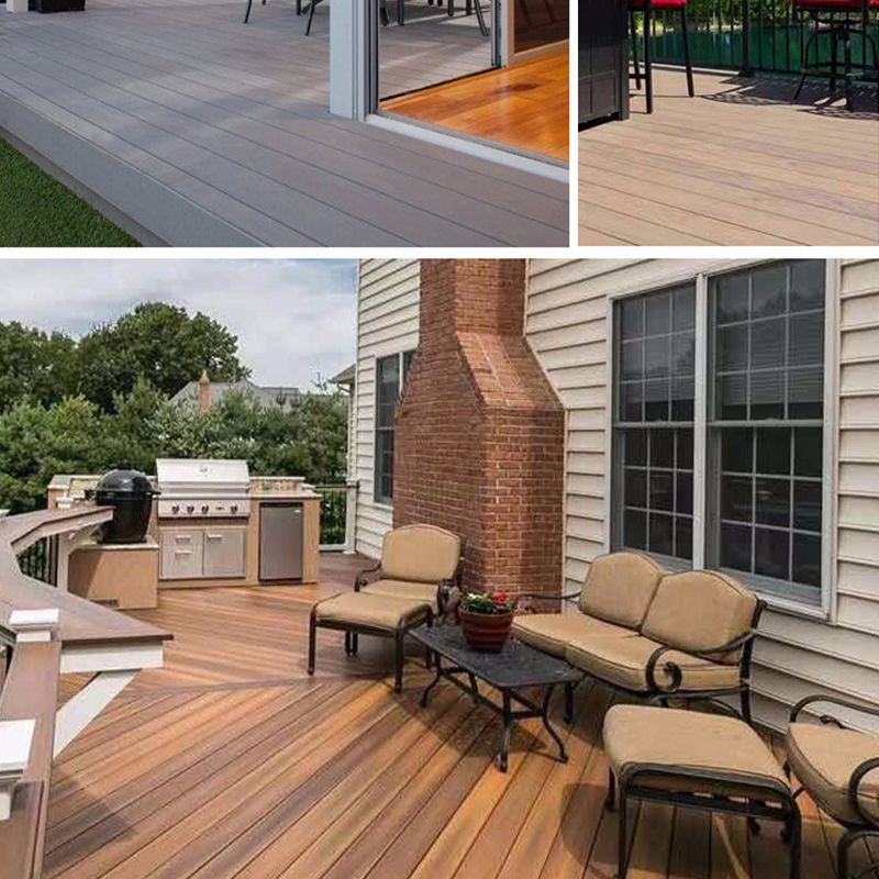 Wire Brushed Wooden Wall Plank Engineered Hardwood Deck Tiles