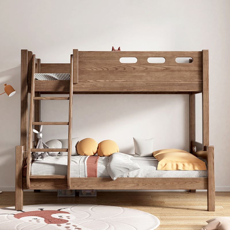 Traditional Solid Wood Panel Headboard No Theme with Guardrail Kids Bed