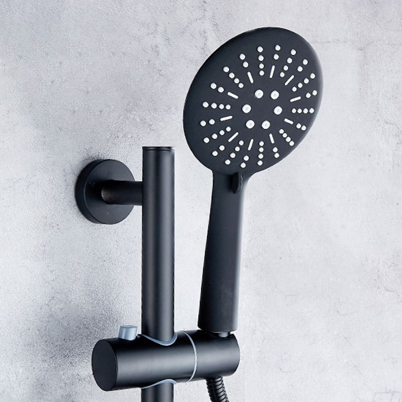 Brass Wall Mounted Shower System Single Hand Shower with Lever Handle
