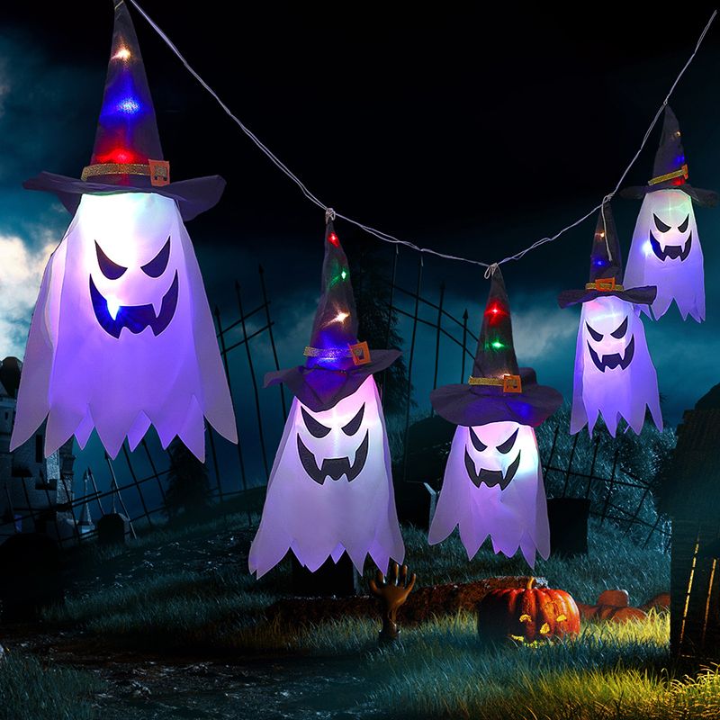 Halloween Element Decorative Lamp Modern Plastic Black LED String Light for Outdoor