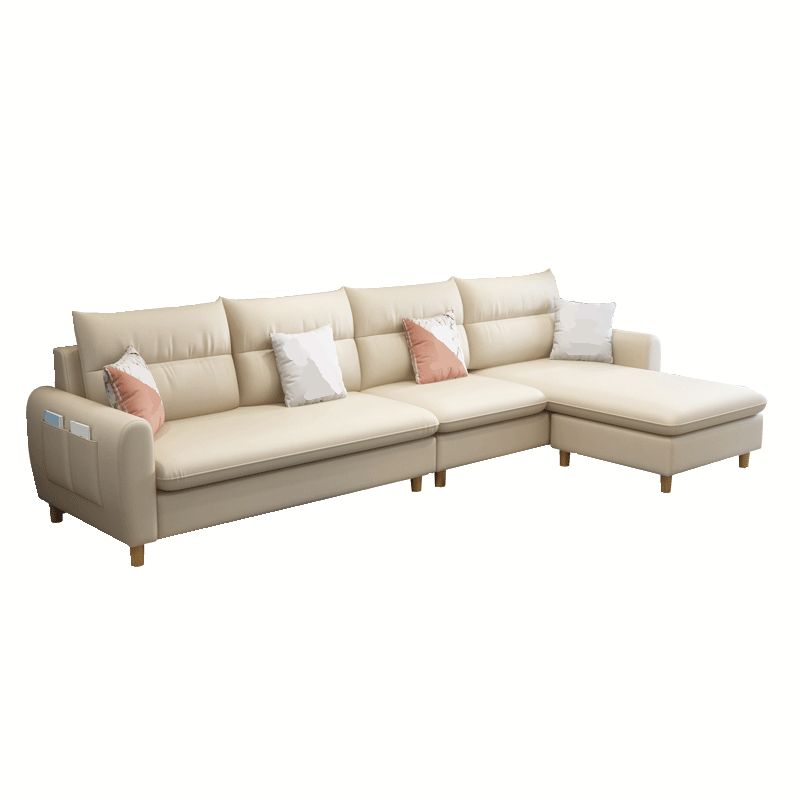 106.3" W √ó 55.9" D √ó 33.5" H High Back Square Arm Sectional with  Storage