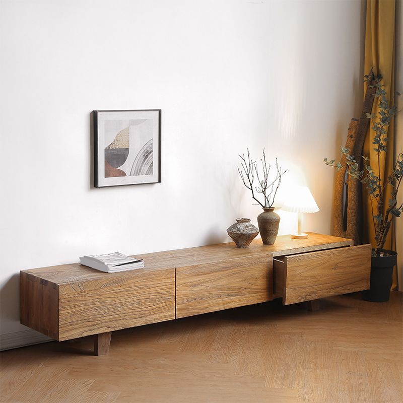 Wooden TV Media Stand Scandinavian TV Media Console with Drawers