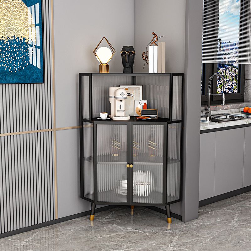 Contemporary China Cabinet Metal Display Cabinet for Dining Room