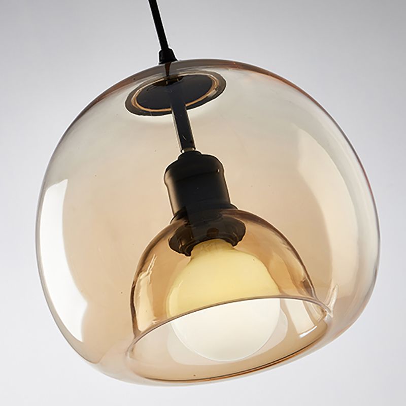 Modern Style Glass Hanging Light Household Minimalist Pendent Lighting Fixtures