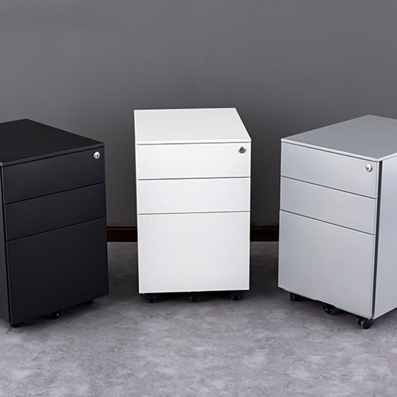 Modern Filing Cabinet Drawers Storage Metal File Cabinet with Castors for Home Office