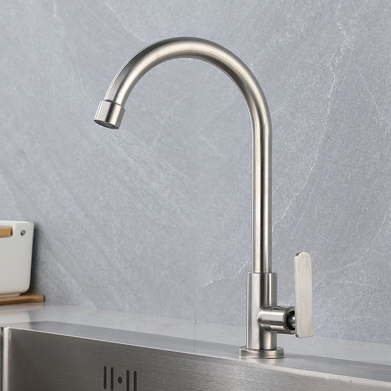 Contemporary Single Handle Kitchen Faucet Pull down 1-Hold  Bar Faucet