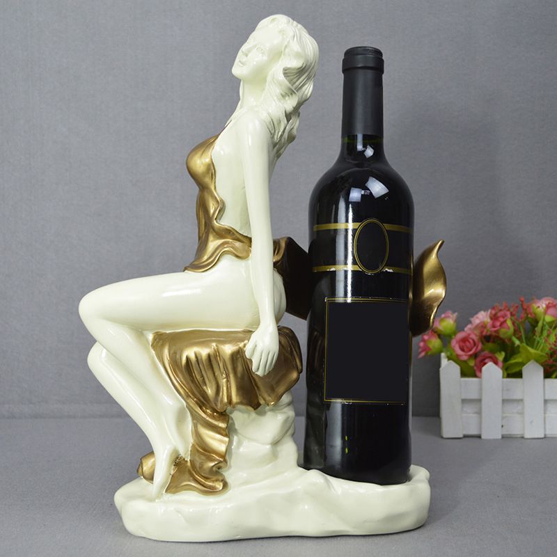 Glam Resin Wine Bottle Holder Tabletop Wine Bottle Rack for Living Room