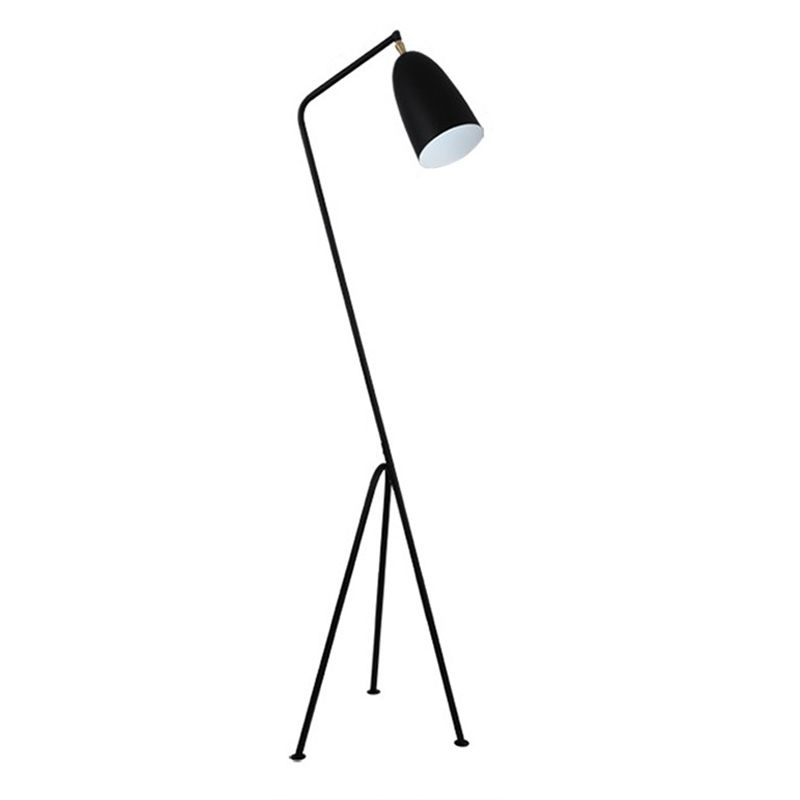 Modern Style Cone Shape Floor Lamp Metal 1 Light Adjustable Floor Lamp for Living Room