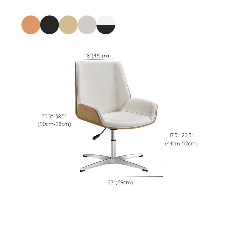 Slide Modern Desk Chair Adjustable Seat Height Office Chair with Wheels