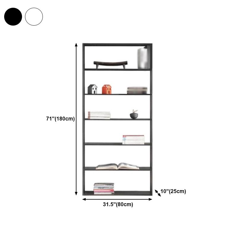 Bibliothèque d'étagère ouverte de style minimaliste avec étagère rectangulaire
