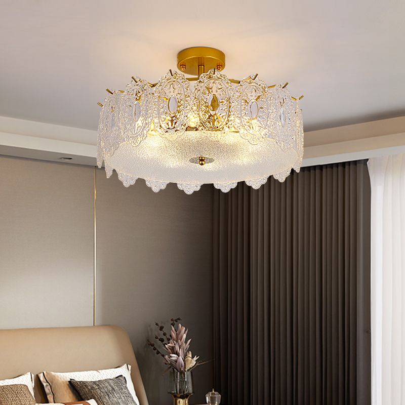 Contemporary Glass Chandelier Light Simple Pendant Lighting Fixtures for Sitting Room