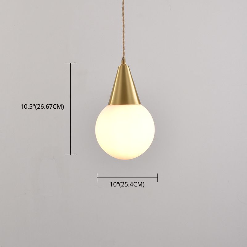 Luce appesa a forma di acqua in ottone Minimalista Minimalista Bianco Bianco Bentro Ciondolo