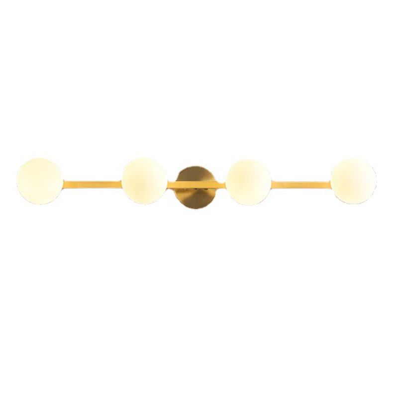 Bubble Sconce Light Fixture Minimalist Style Metal Gold Wall Lighting Fixture for Bathroom