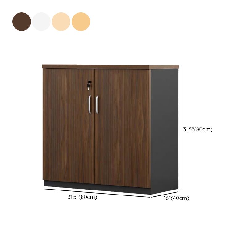 Nordic Style File Cabinets Solid Wood Horizontal File Cabinet with Key Lock