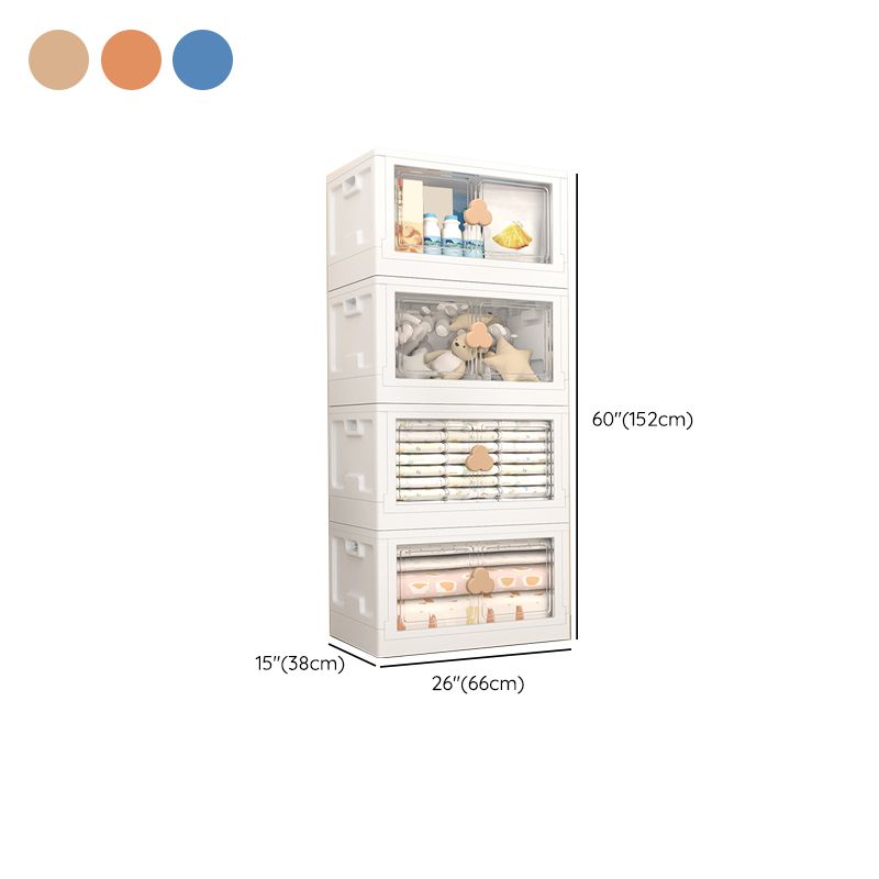 Plastic Kids Armoire Closet Modern Style Armoire Cabinet in White