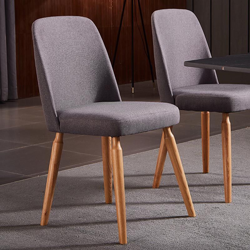 Contemporary Side Chair Solid Wood Base Dining Chair for Dining Room