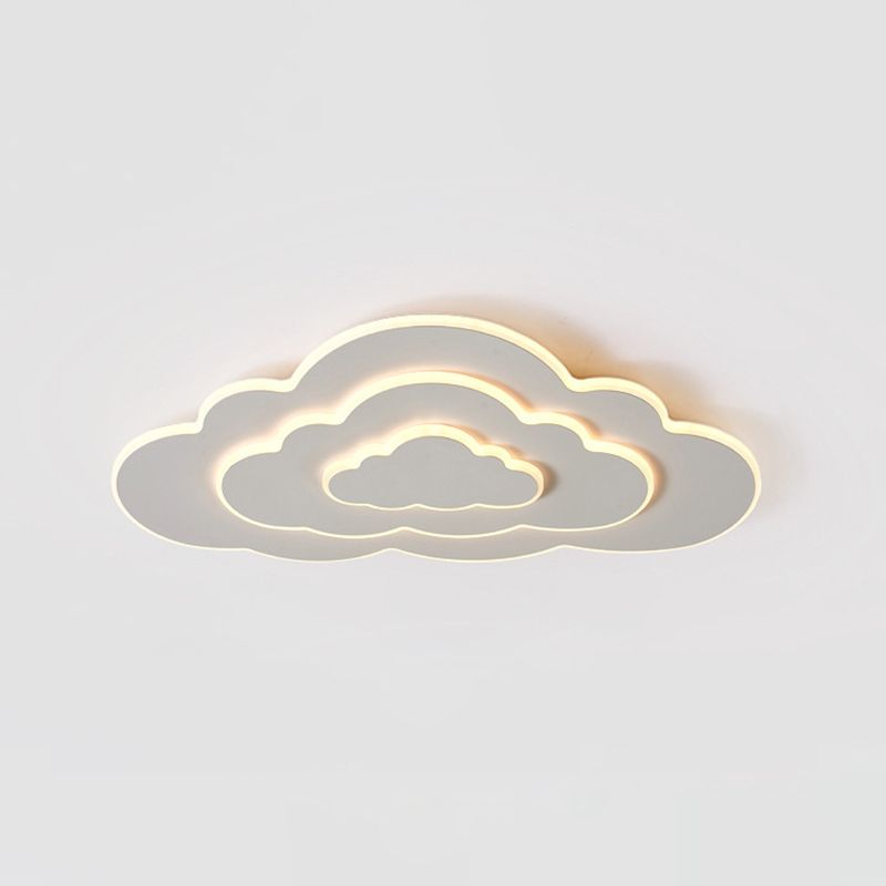 Modern Cloud Shape Ceiling Mount Light Fixture 3 Lights Ceiling Mounted Light