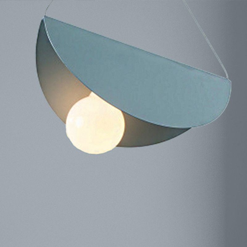 Nordic Style Suspension Light Fold Circle 1 Head Metal Pendant Light for Corridor Cafe