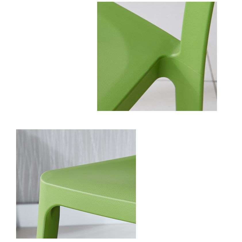 Contemporary Style Open Back Plastic Dining Side Chair for Home Use