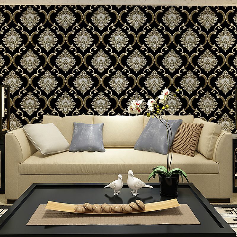 Glam Medallion Patterned Wallpaper for Dining Room 33' L x 20.5" W Wall Decor in Pastel Color