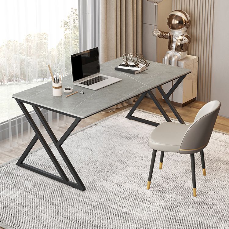 Modern Style Rectangle Office Desk Sintered Stone Writing Table