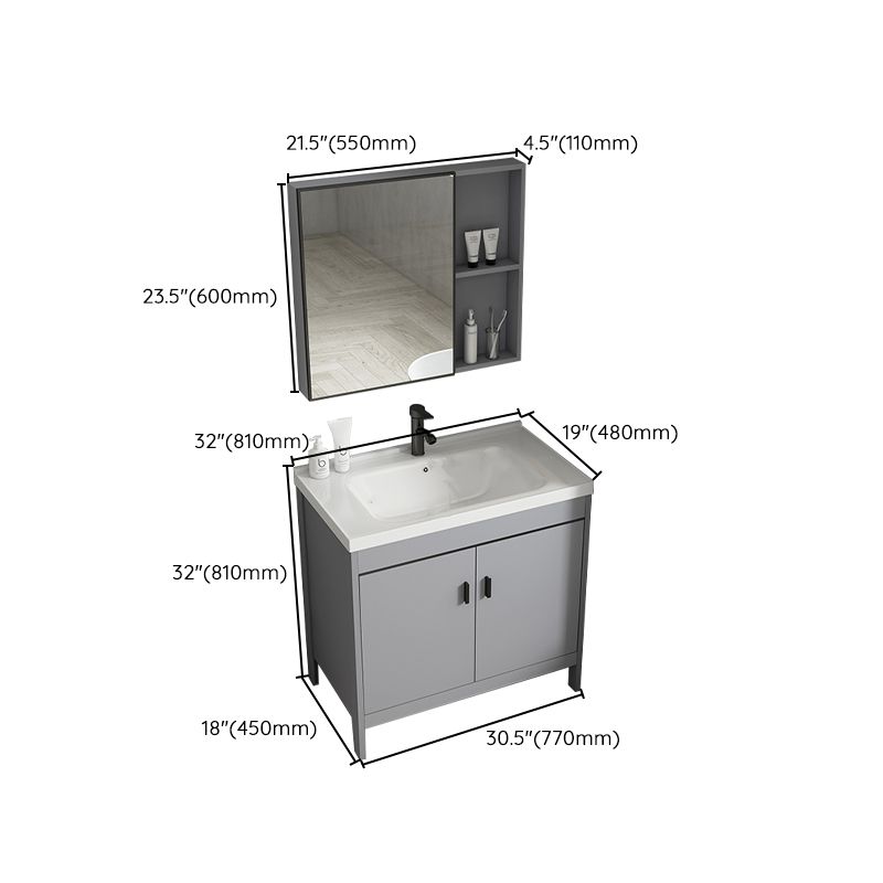 Modern Bathroom Vanity Set Freestanding Single-Sink Bathroom Sink Vanity