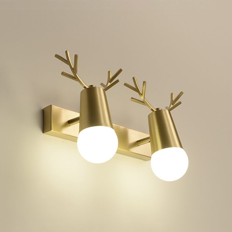 Metal Wall Lighting Modern Style   Sconce Lamp in Gold for Bathroom