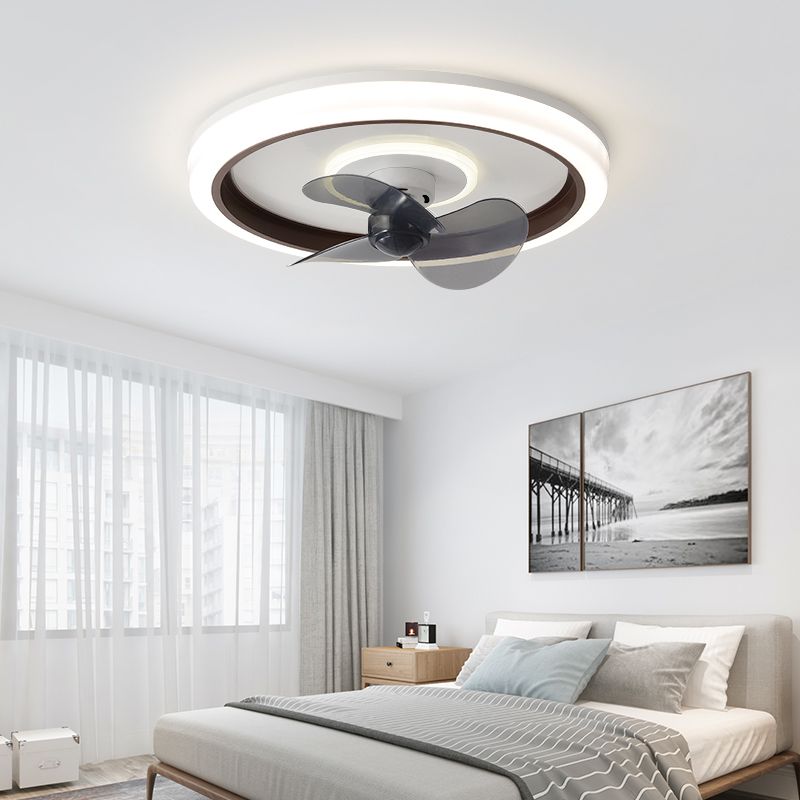 Modern Style Ceiling Fan Lighting Metal 1 Light Ceiling Fan Lighting for Dining Room