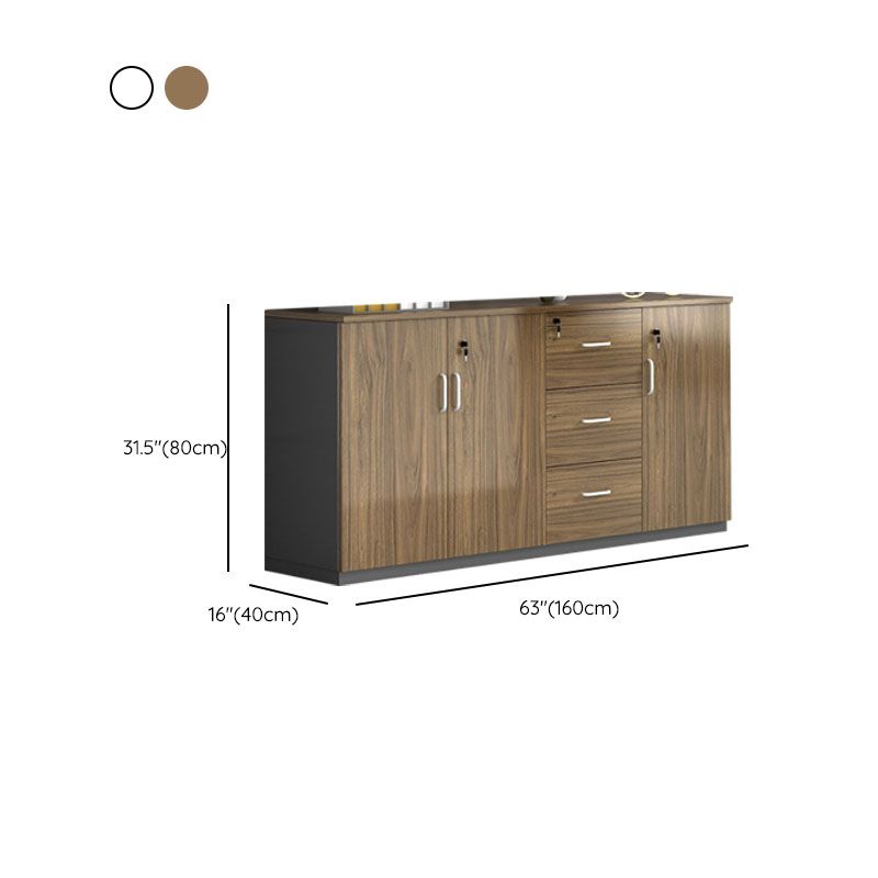 Contemporary Style File Cabinet Lateral Wood File Cabinet with Locking Storage