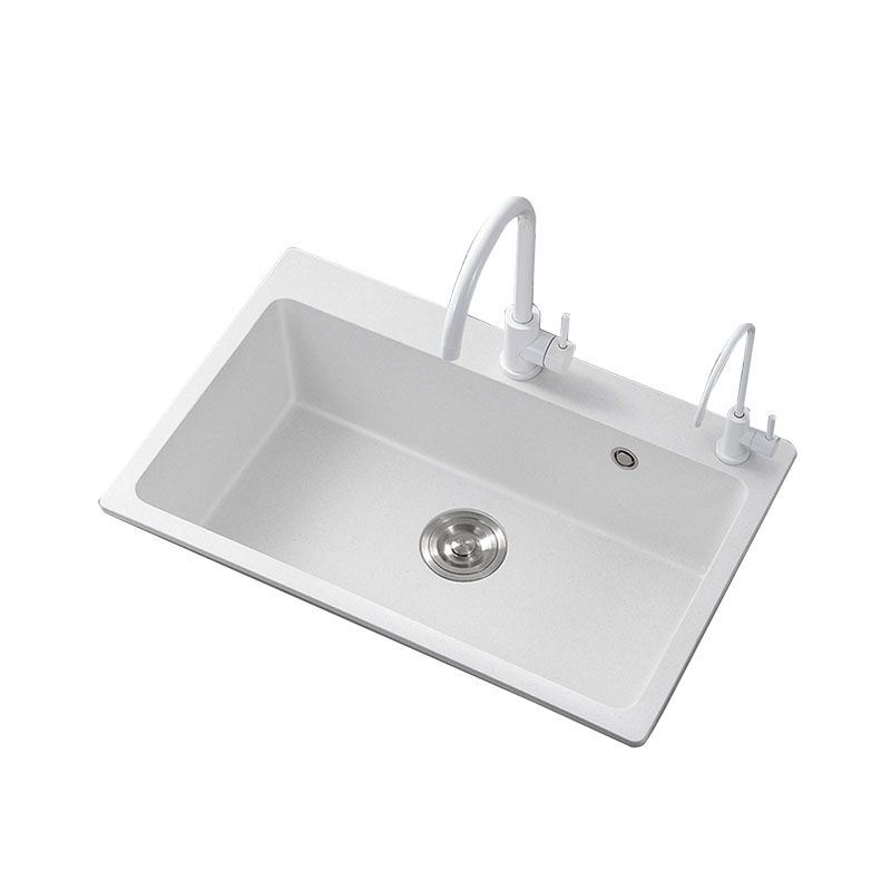 Modern Kitchen Sink Quartz with Accessories and Faucet Drop-In Workstation Sink