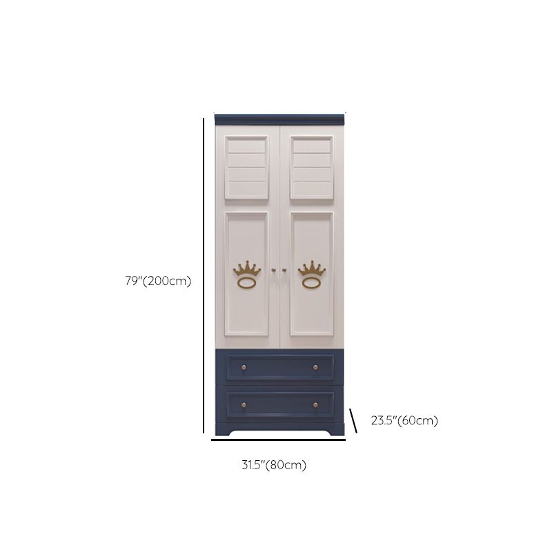 Manufactured Wooden Kids Closet Modern Style Bedroom Wardrobe Closet with Drawers