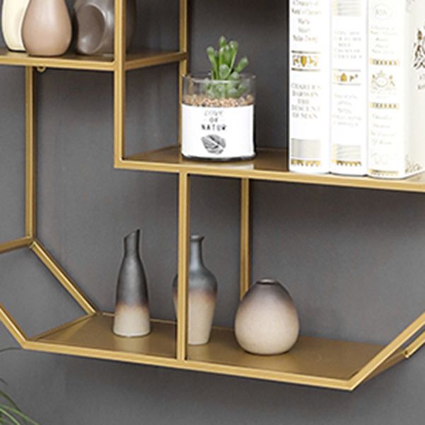 Metal Bookcase Industrial Floating Shelf Bookcase for Office