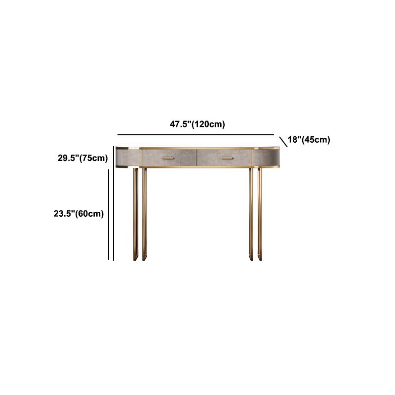 5-Drawer Vanity Makeup Table Set Vanity Stool with Wood Accent