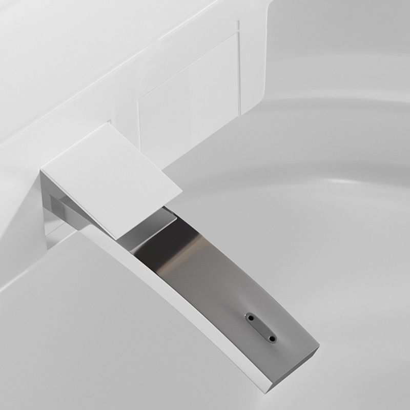 Contemporary Floor Mount Bidet Elongated Smart Bidet with Heated Seat