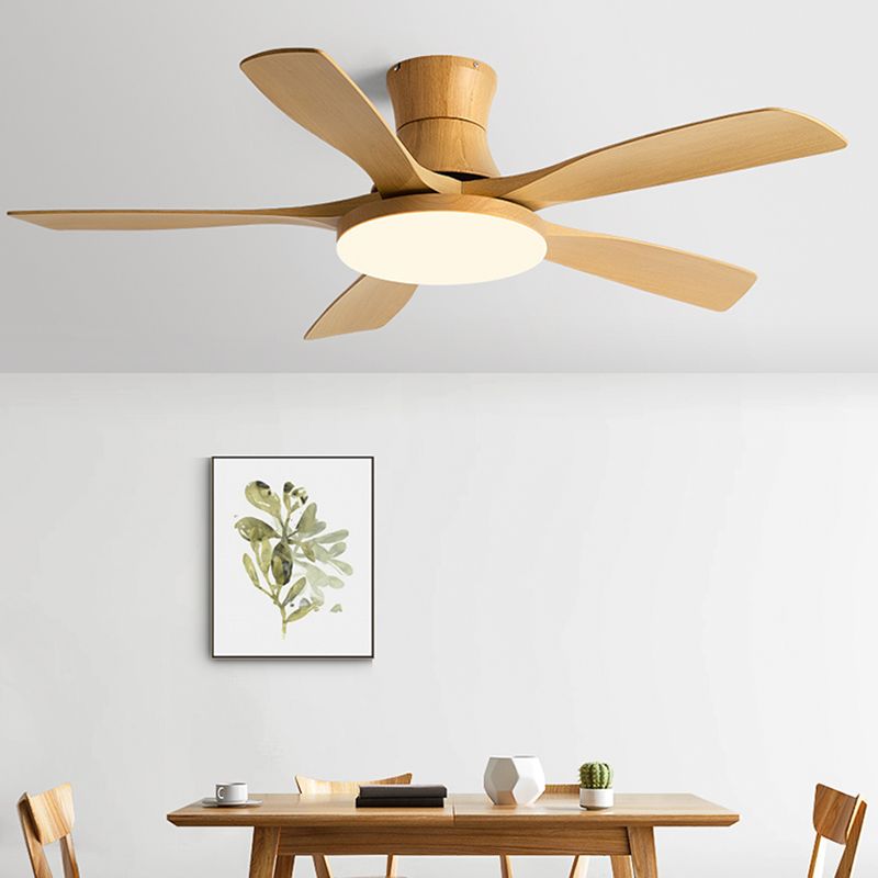 Fan Shape Metal Ceiling Fan Modern Style 1-Light Ceiling Mount Fans Fixture