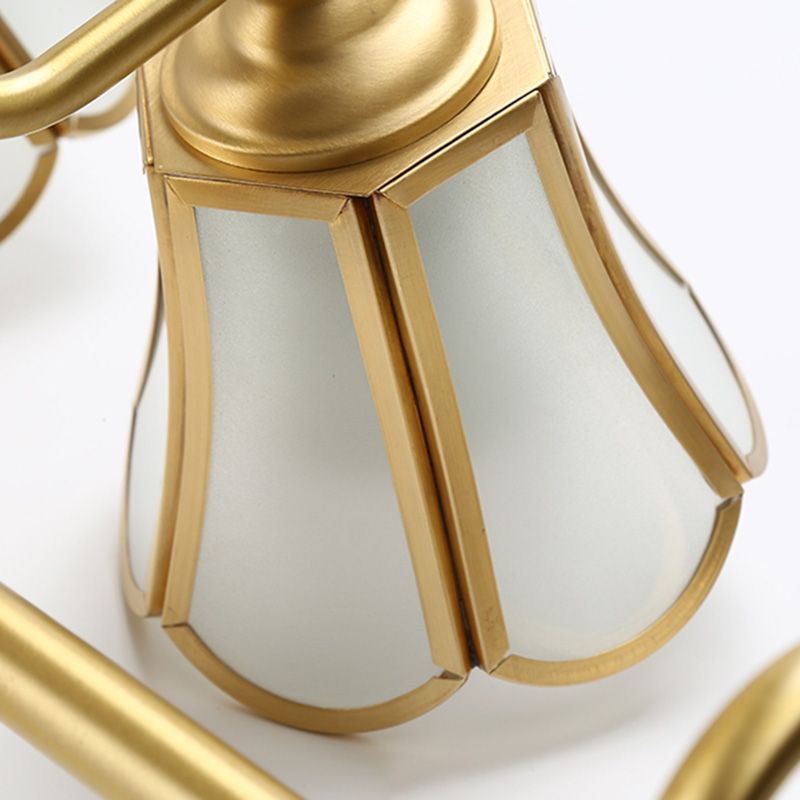 American Style Vanity Light Bell Shape Vanity Lamp with Glass Shade for Shower Room