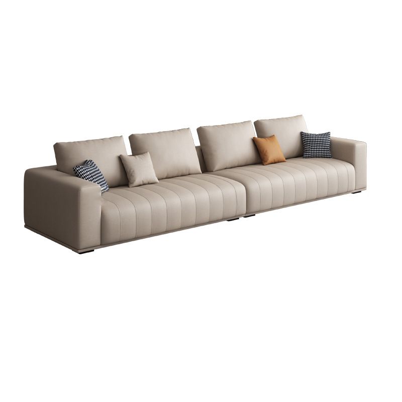 Square Arm Removable Cushions Contemporary Stain-Resistant Sofa