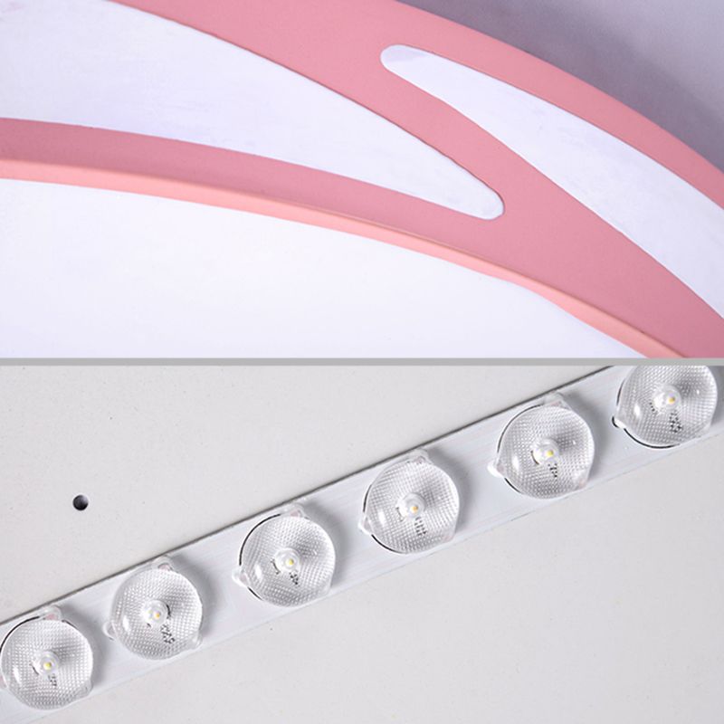 Lampada da soffitto in acrilico stile Macaron circolare color caramello per ufficio