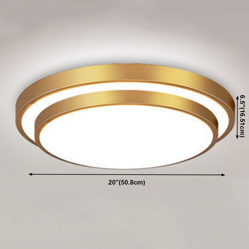 Modern Simple LED Ceiling Lamp Aluminium Circular Flush Mount for Corridor