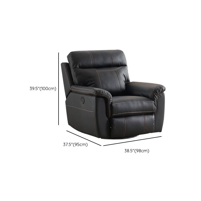 Contemporary Home Theater Recliner No Motion Manual-Push Botton Indoor