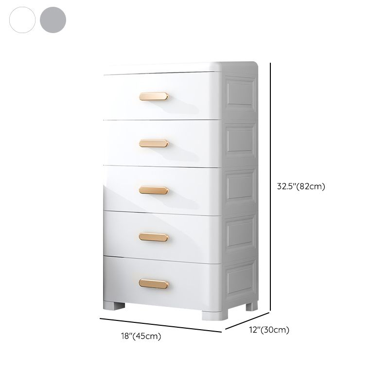 Modern Kids Nightstand Scandinavian Nursery Dresser with 5 Drawers