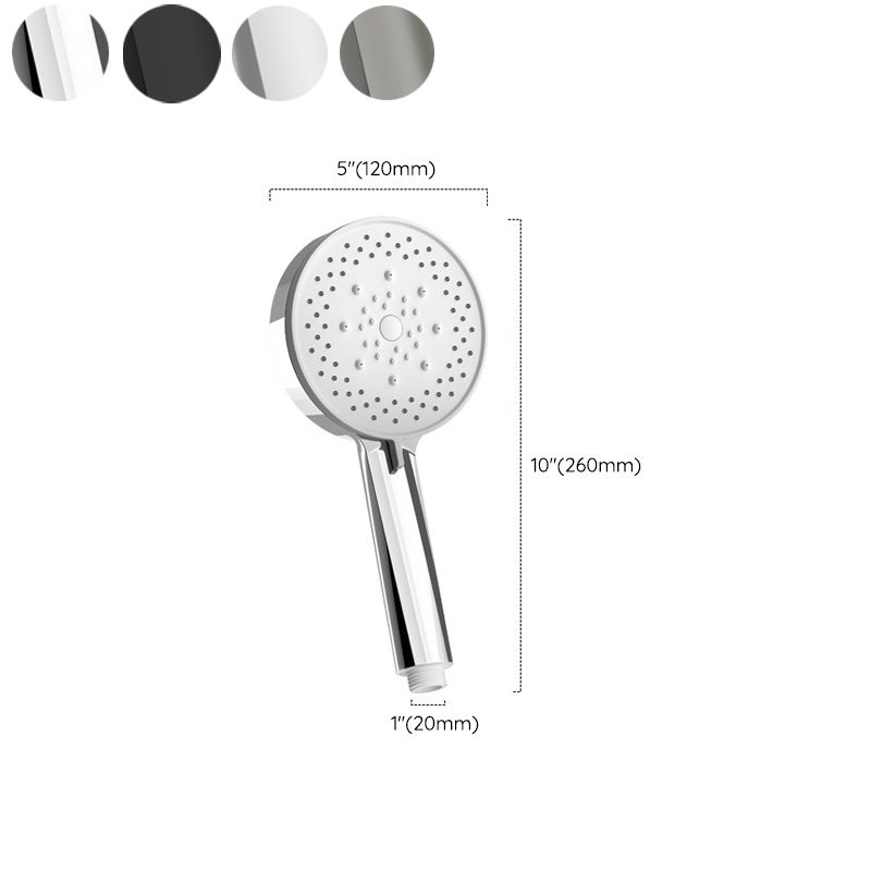 Plastic Hand Shower Round Handheld Shower Head with Adjustable Spray Pattern