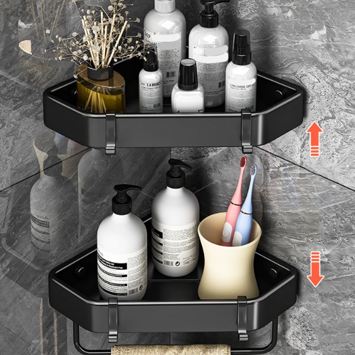 Modern Black and White Metal Bath Hardware Set Bath Shelf Bathroom Hardware Set