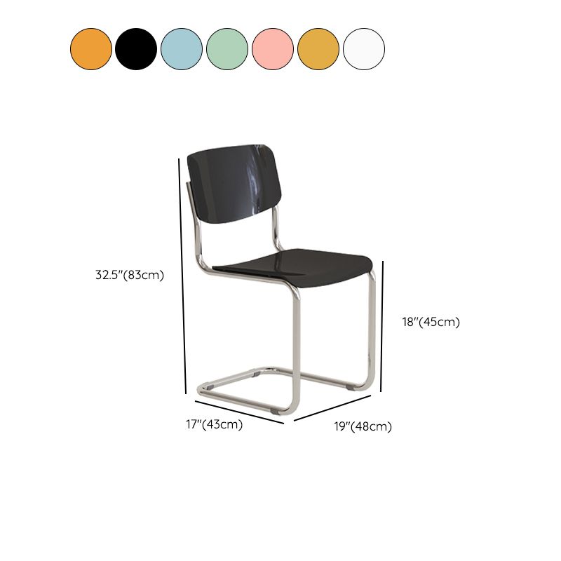 Contemporary Matte Finish Dining Chair with Sled Base for Home