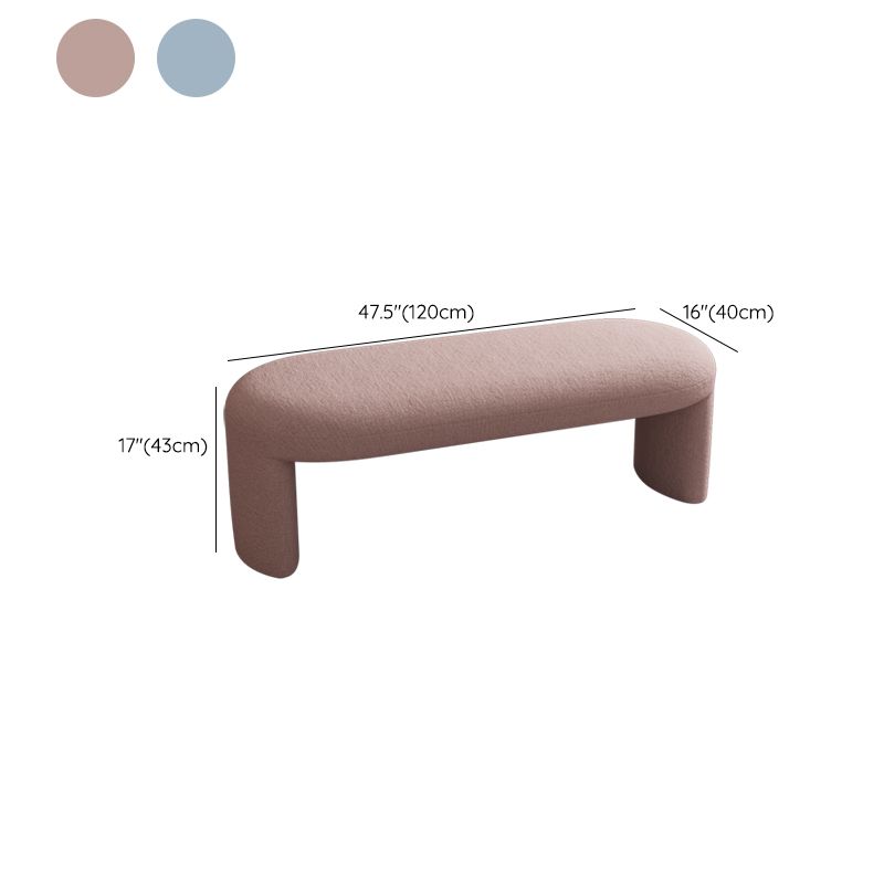 Contemporary Upholstered Bench Bedroom Seating Bench with Legs