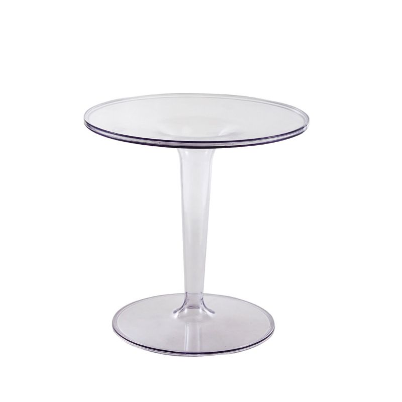 Acrylic Bedside Table , Modern 19.1" H Round Nightstand Table