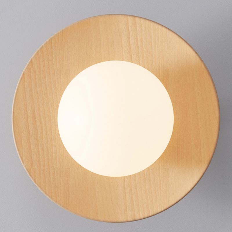 Ronde gangpad semi mount verlichting houten hedendaagse semi-flush lichte armatuur in hout